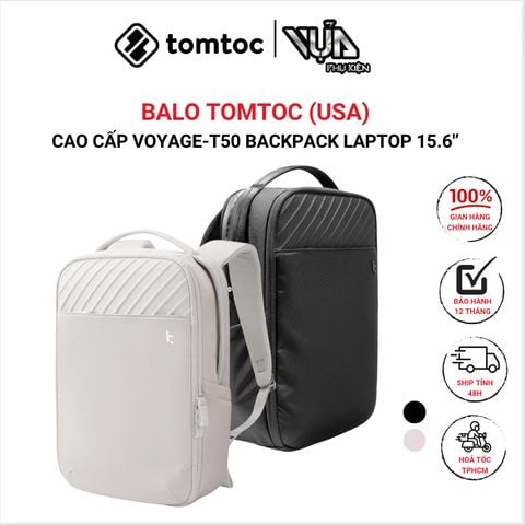  BALO TOMTOC (USA) CAO CẤP VOYAGE-T50 BACKPACK LAPTOP 15.6 bảo vệ toàn diện cho thiết bị của bạn 