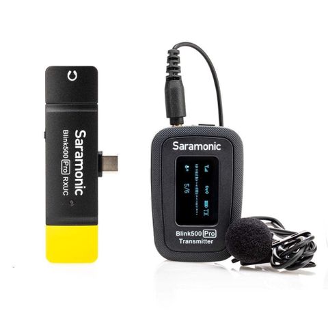 Micro Thu Âm Không Dây Saramonic Blink500 Pro B5 - Kết Nối Cổng Type-C Điện Thoại Android - Bảo Hành Chính Hãng 24 Tháng