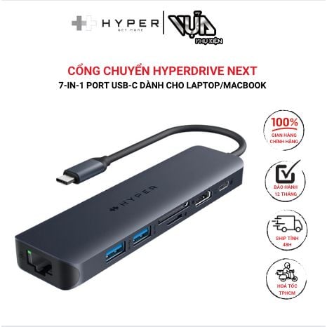  Cổng Chuyển Hyperdrive Next 7-In-1 Port Usb-C Dành Cho Laptop/Macbook 