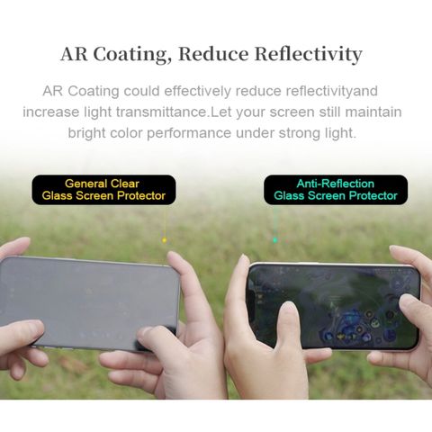  Miếng dán cường lực HODA chống phản chiếu có viền đen cho iPhone 12/ 12 Pro/ 12 Pro Max 
