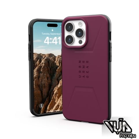  ỐP LƯNG UAG CIVILIAN W SẠC TỪ TÍNH BÁM DÍNH CHO IPHONE 15/ 15 PLUS/ 15 PRO/ 15 PRO MAX 