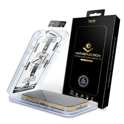 Kính Cường Lực Kèm Khung Trợ Dán HODA Chống Phản Chiếu iPhone 14 Series