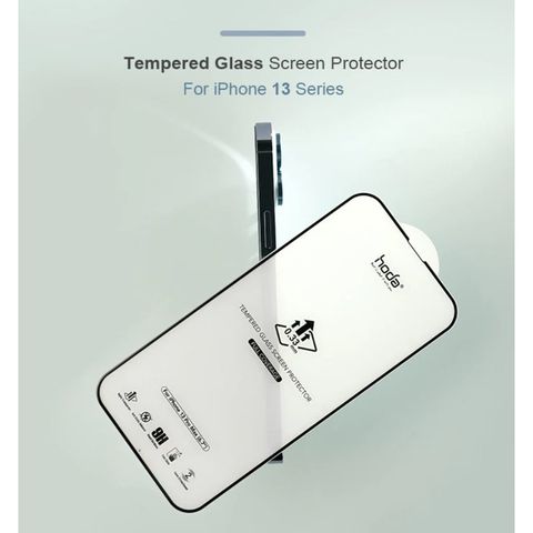  Miếng dán cường lực HODA trong suốt có viền đen cho iPhone 13 Mini/13/13 Pro/13 Pro Max 
