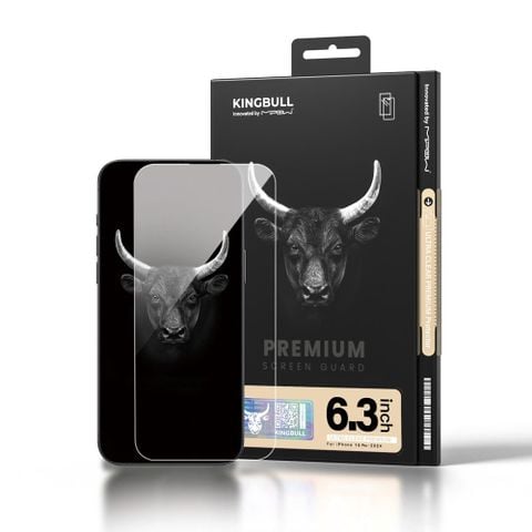 Kính Cường Lực Mipow Kingbull Trong Suốt Không Viền dành cho iPhone 16 Series