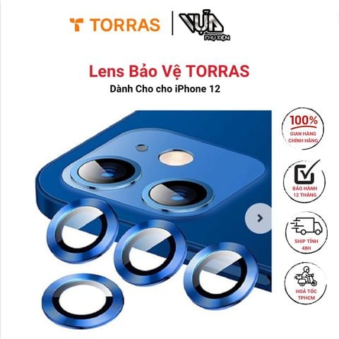  Miếng dán bảo vệ Lens Camera TORRAS cho iPhone 12 Bảo vệ camera khỏi trầy xước, va đập mạnh chuẩn 9H 