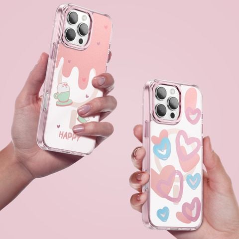 Ốp lưng Innostyle Magnetic Pink Collection Heart dành cho iPhone 16 Series