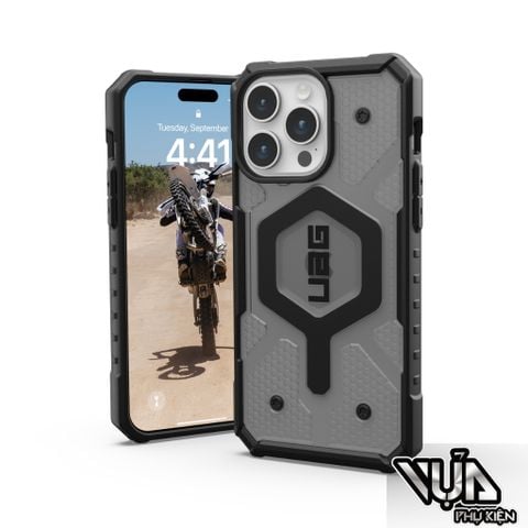  ỐP LƯNG UAG PATHFINDER CLEAR W SẠC TỪ TÍNH CHO IPHONE 15/ 15 Pro/ 15 Plus/ 15 Pro Max 