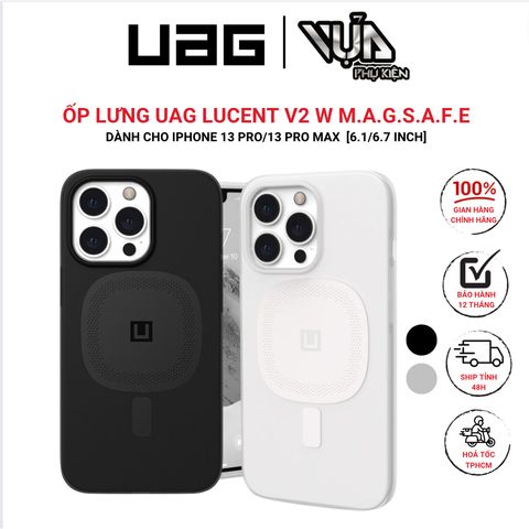  Ốp Lưng Cho IPHONE 13 PRO/ 13 PRO MAX UAG LUCENT V2 W SẠC TỪ TÍNH BÁM DÍNH khả năng hấp thụ sốc 