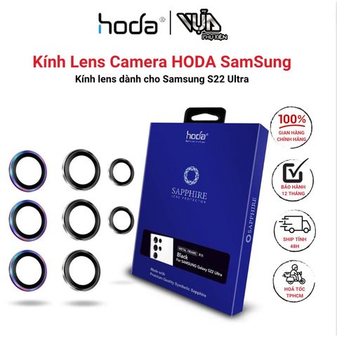  Miếng dán bảo vệ Lens camera HODA Sapphire cho Samsung Galaxy S22 Ultra miếng dán cường lực Sapphire 