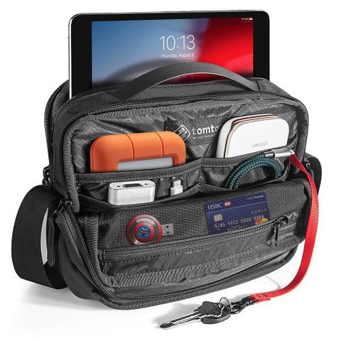  TÚI ĐEO ĐA NĂNG TOMTOC (USA) CROSSBODY Dành Cho Phụ Kiện Công Nghệ  Và IPAD MINI 7.9 INCH 