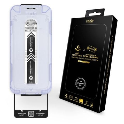 Kính Cường Lực HODA 2In1 Khung Trợ Dán Chống Chóa Và Chống Bám Vân Cho iPhone 15 Series