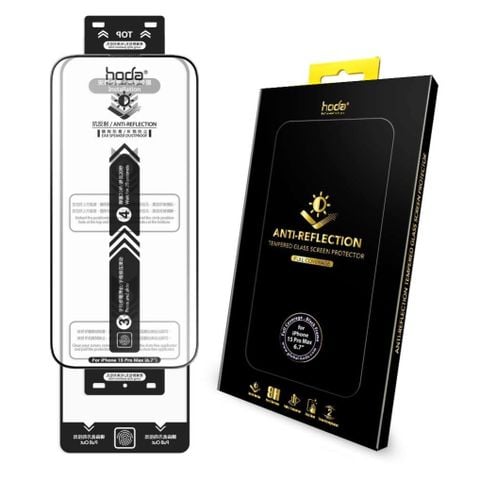 Kính cường lực Hoda chống chóa/ phản chiếu có viền đen iPhone 15 Series
