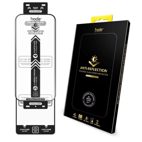 Kính cường lực Hoda chống chóa/ phản chiếu có viền đen iPhone 15 Series
