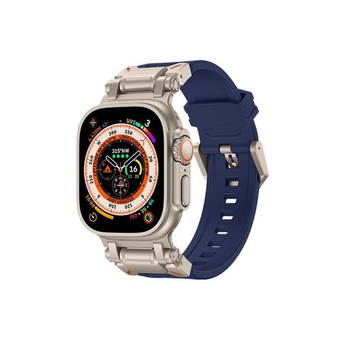  Dây đeo TPU cao cấp dành cho Apple watch size 42/44/45/49mm khóa kim loại chắc chắn không gỉ 