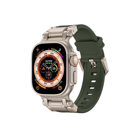  Dây đeo TPU cao cấp dành cho Apple watch size 42/44/45/49mm khóa kim loại chắc chắn không gỉ 