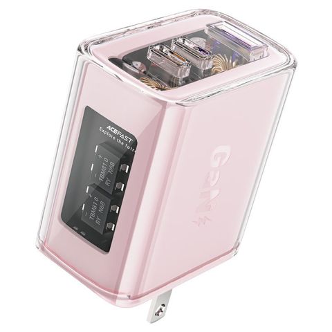 Củ Sạc Nhanh ACEFAST A47 PD65W GaN (2*USB-C+USB-A) (US) Công Nghệ Gan Chất liệu PC Chống Cháy.
