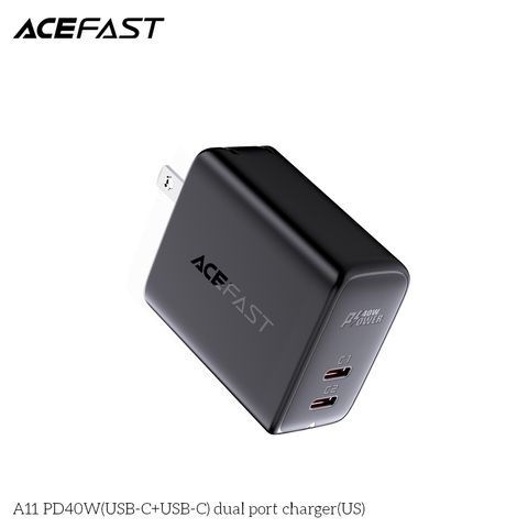  Củ Sạc ACEFAST PD3.0 40W 2 cổng USB-C (US) - A11 
