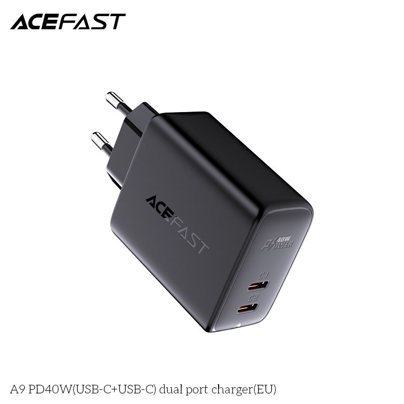  Củ Sạc ACEFAST PD3.0 40W 2 cổng USB-C (EU) - A9 