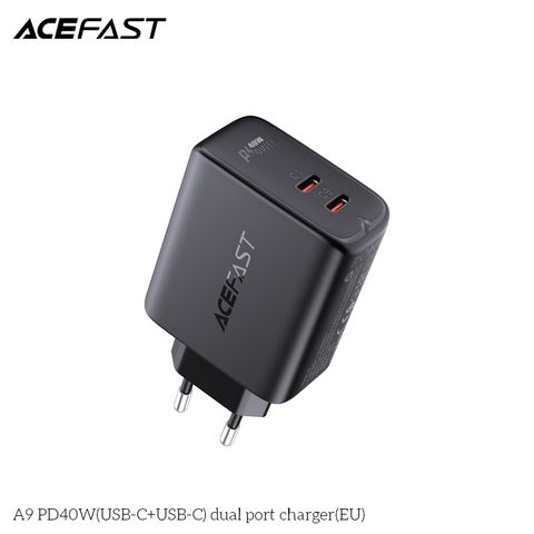  Củ Sạc ACEFAST PD3.0 40W 2 cổng USB-C (EU) - A9 