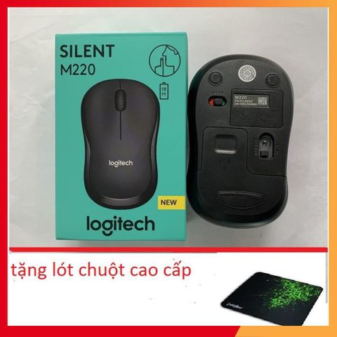 chuột không dây logitech m220 Tặng bàn di chuột Razer