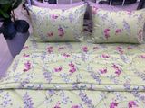  Bedding bộ chăn ga gối đẹp Hoa xanh cốm 
