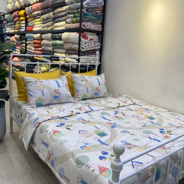  Bedding bộ chăn ga gối đẹp Ngôi nhà mèo 