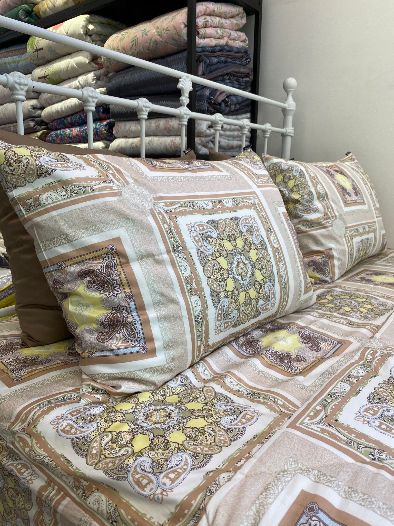  Bedding bộ chăn ga gối đẹp Hoàng gia vàng 