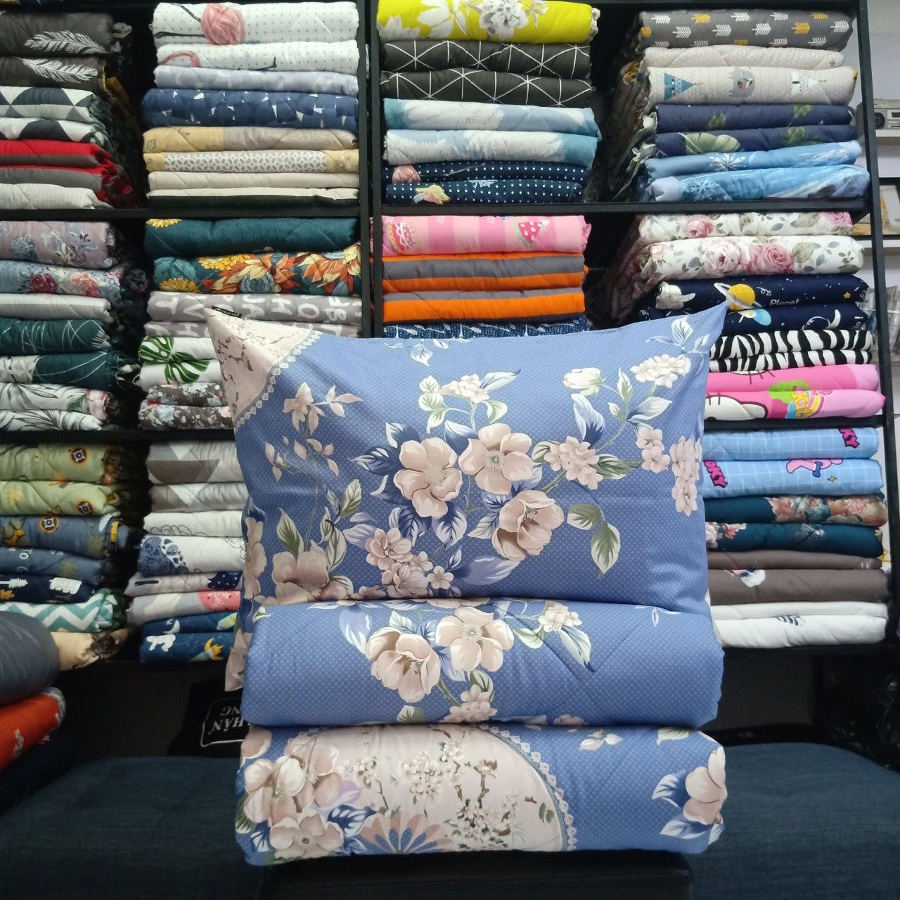  Bedding bộ chăn ga gối đẹp Cánh Tiên Xanh 