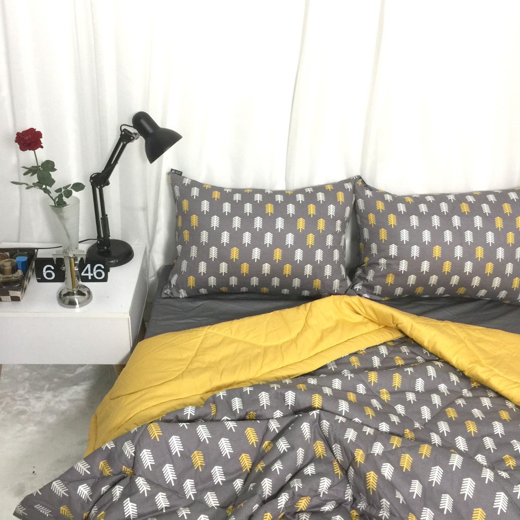  Bedding bộ chăn ga gối đẹp Thông xám 