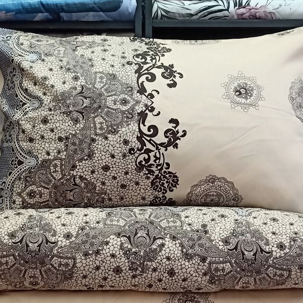  Bedding bộ chăn ga gối cưới Trống đồng kem 