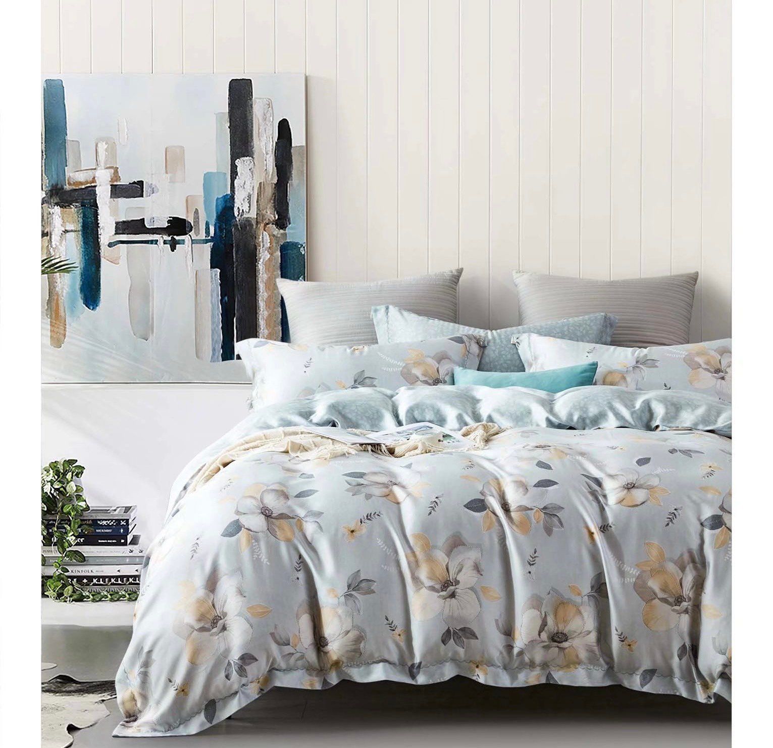  Bedding Bộ Tencel Hoa Vàng 