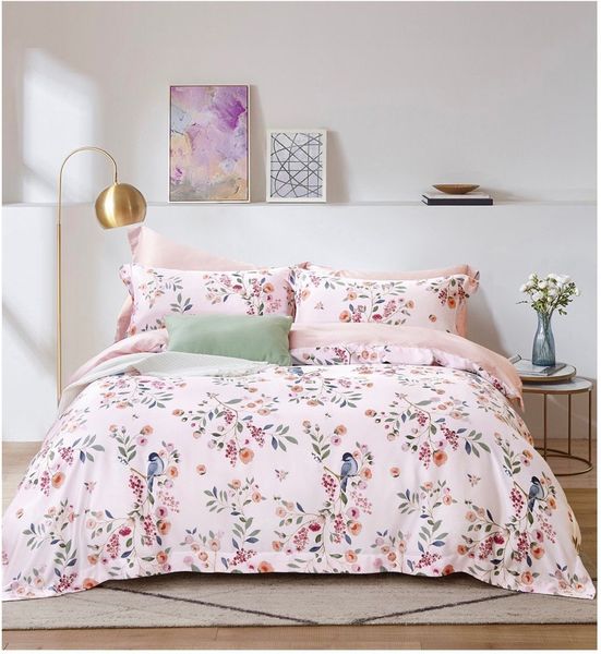  Bedding Bộ Tencel Lựu Hồng 