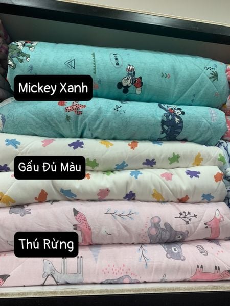  Bedding Bộ Micro Moda Mickey Xanh 