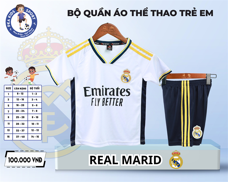 Bộ Trẻ Em Real Trắng 23