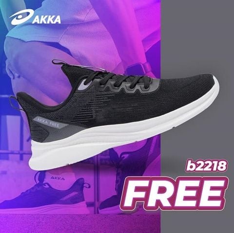 Giày AKKA Nam FREE B2218 - đen trắng