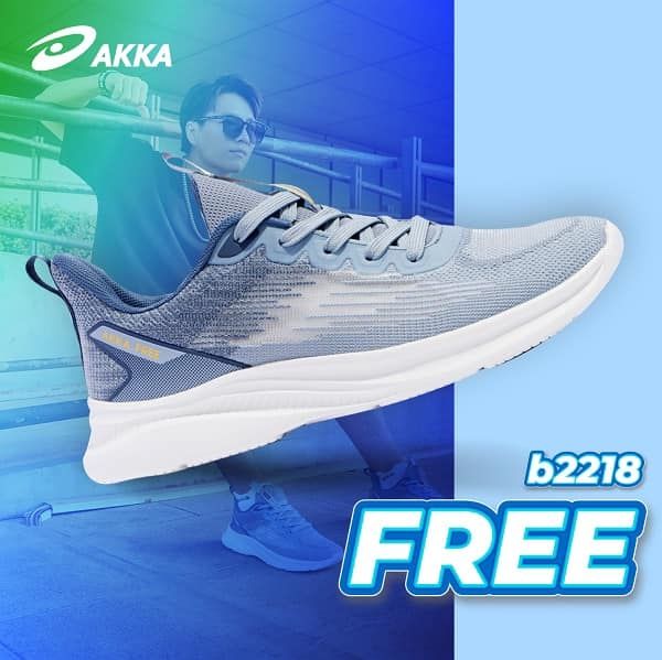 Giày AKKA Nam FREE B2218 - Xanh Trời