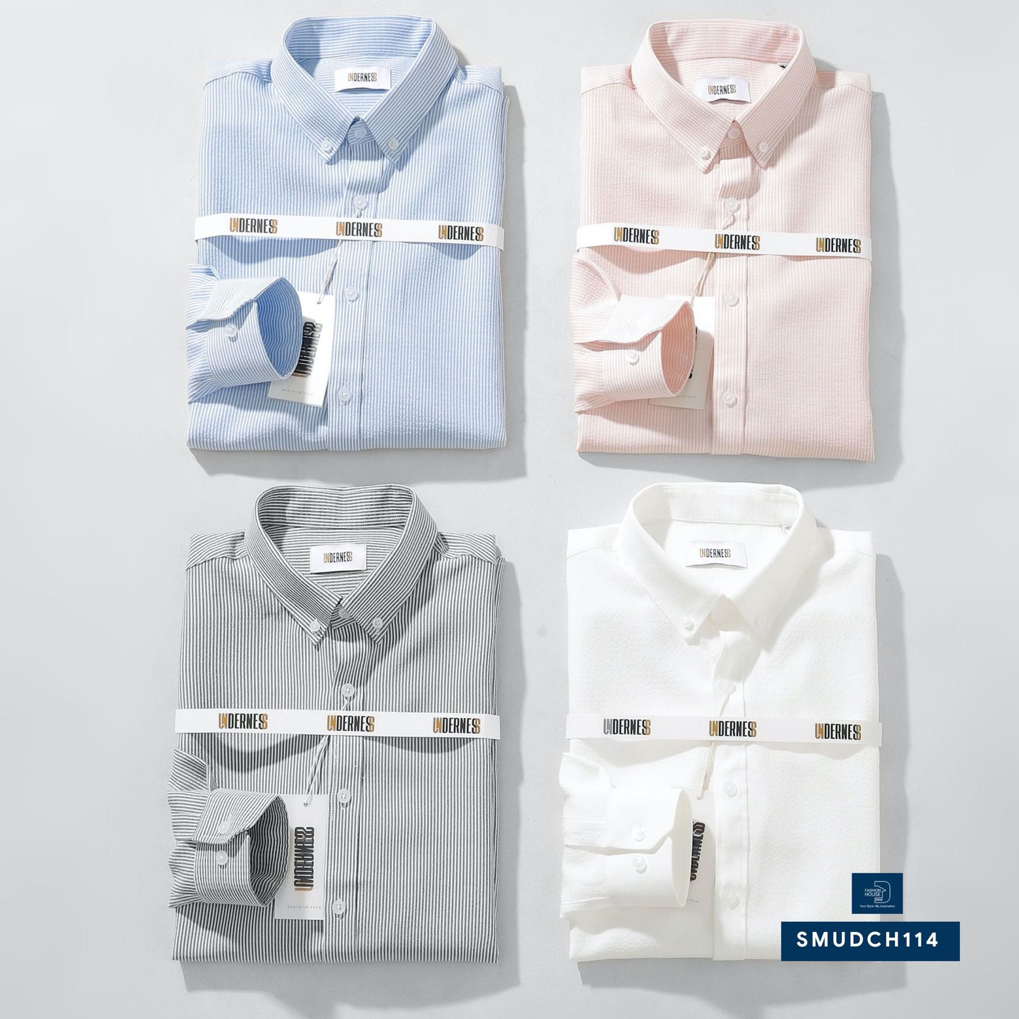 Sơ Mi Dài Tay Cotton Xốp SMUDCH114