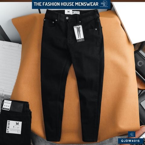  Quần Jean Nam Đen Trơn Slimfit Deniwo QJDWM4015 