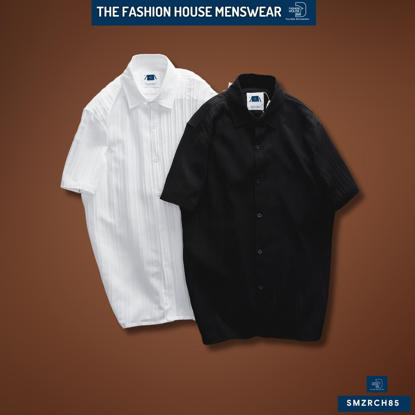 Sơ Mi Ngắn Tay Dệt Vân SMZRVG85