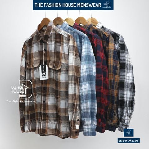 Sơ Mi Dài Tay Caro Dạ Flannel SMDW.M2308