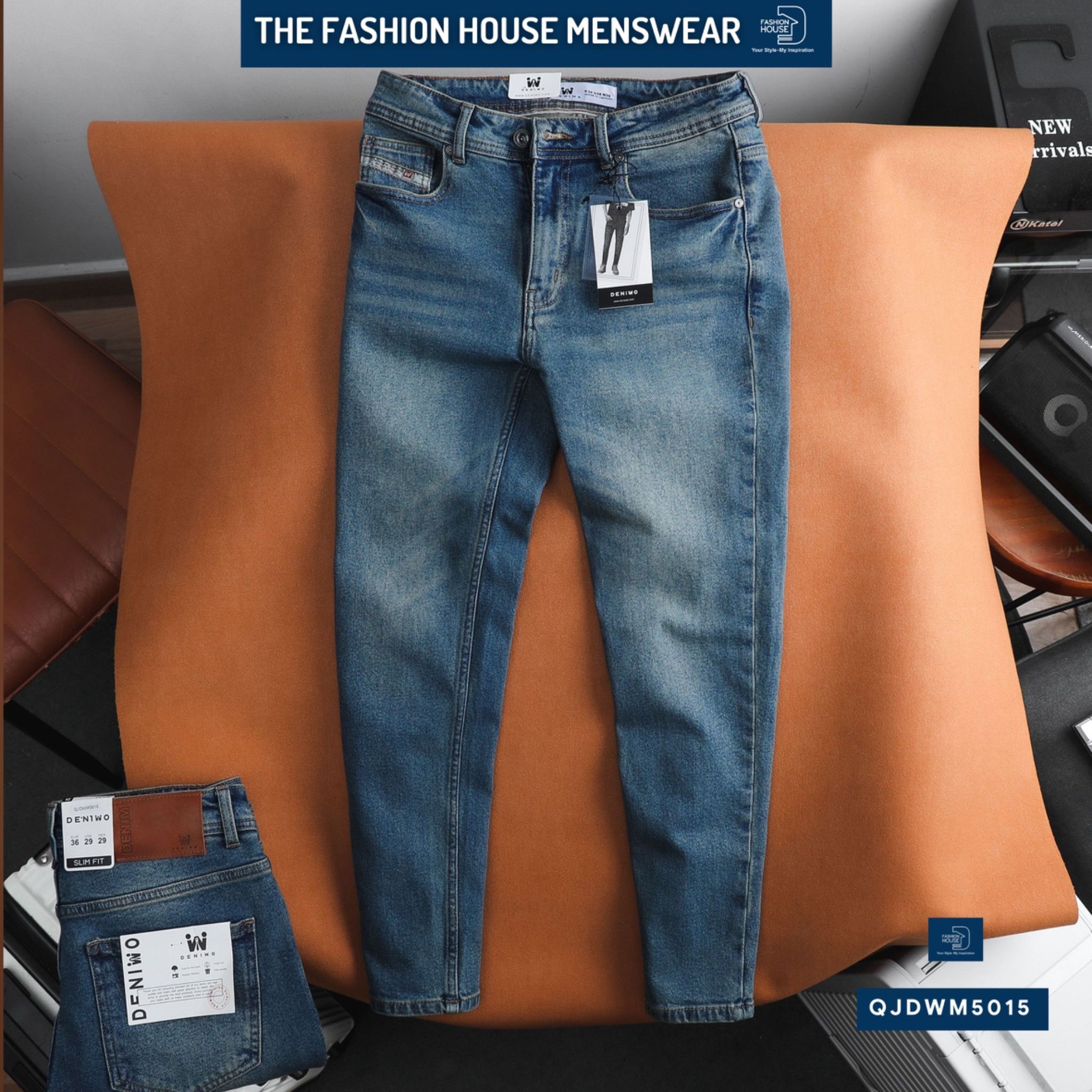 Quần Jean Slim Indigo QJDWM5015