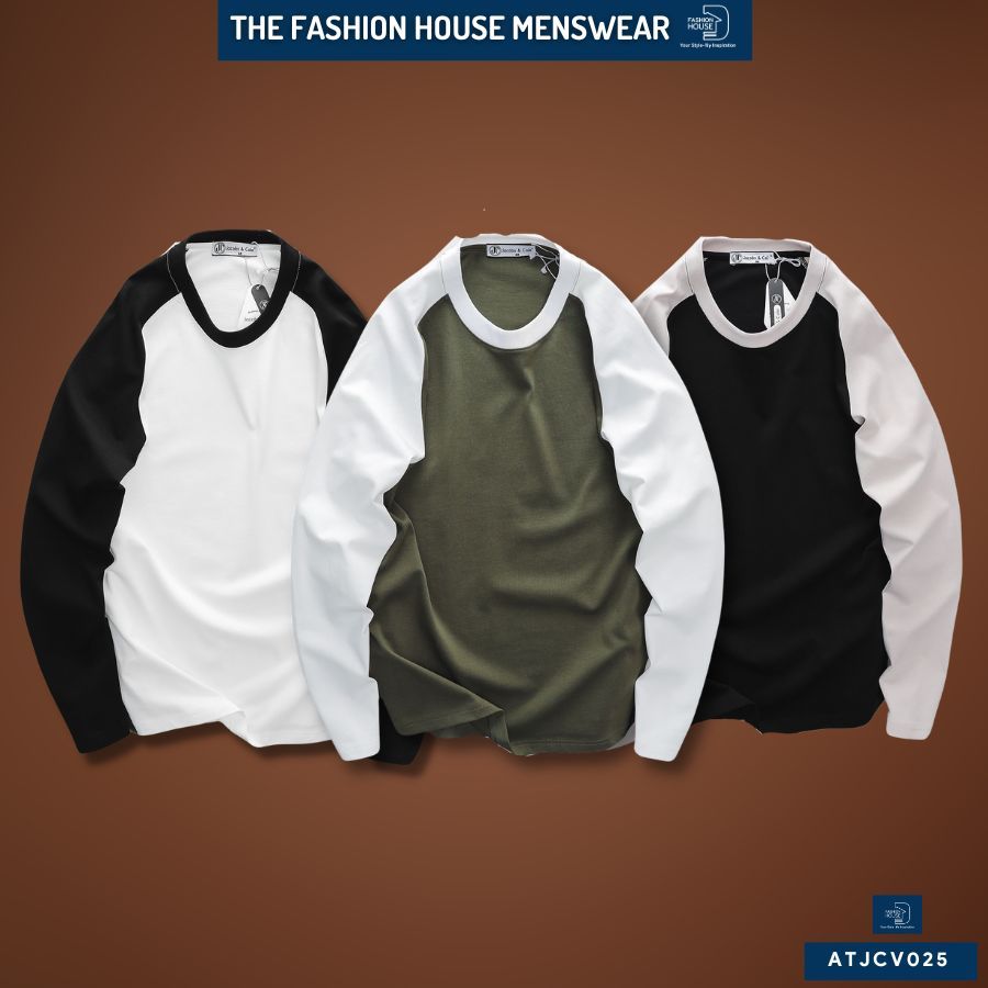 Áo Thun Tay Dài Raglan Phối Màu ATJCV025