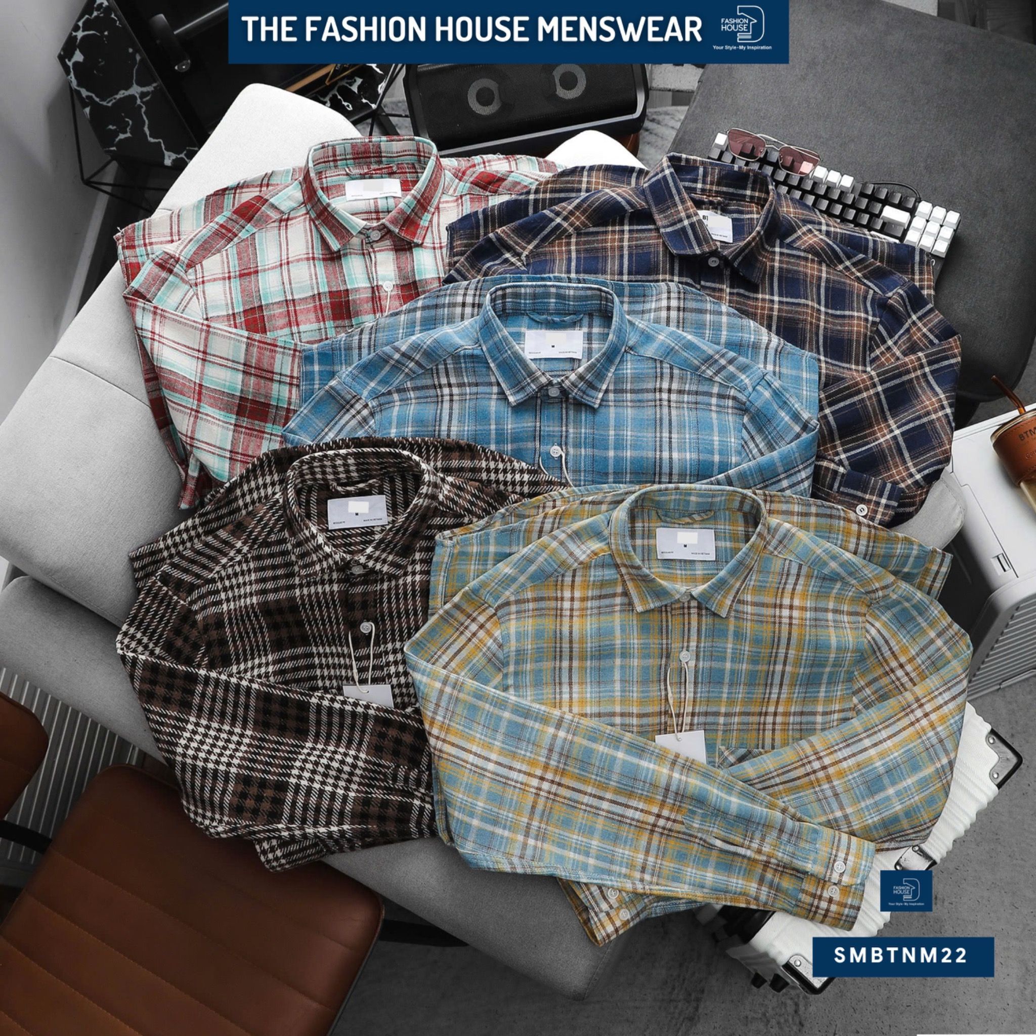 Sơ Mi Dài Tay Caro Flannel SMBTNM22