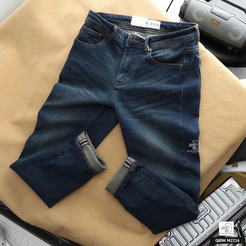  Jeans Dài Trơn Xanh Đá QJDW.M2216 