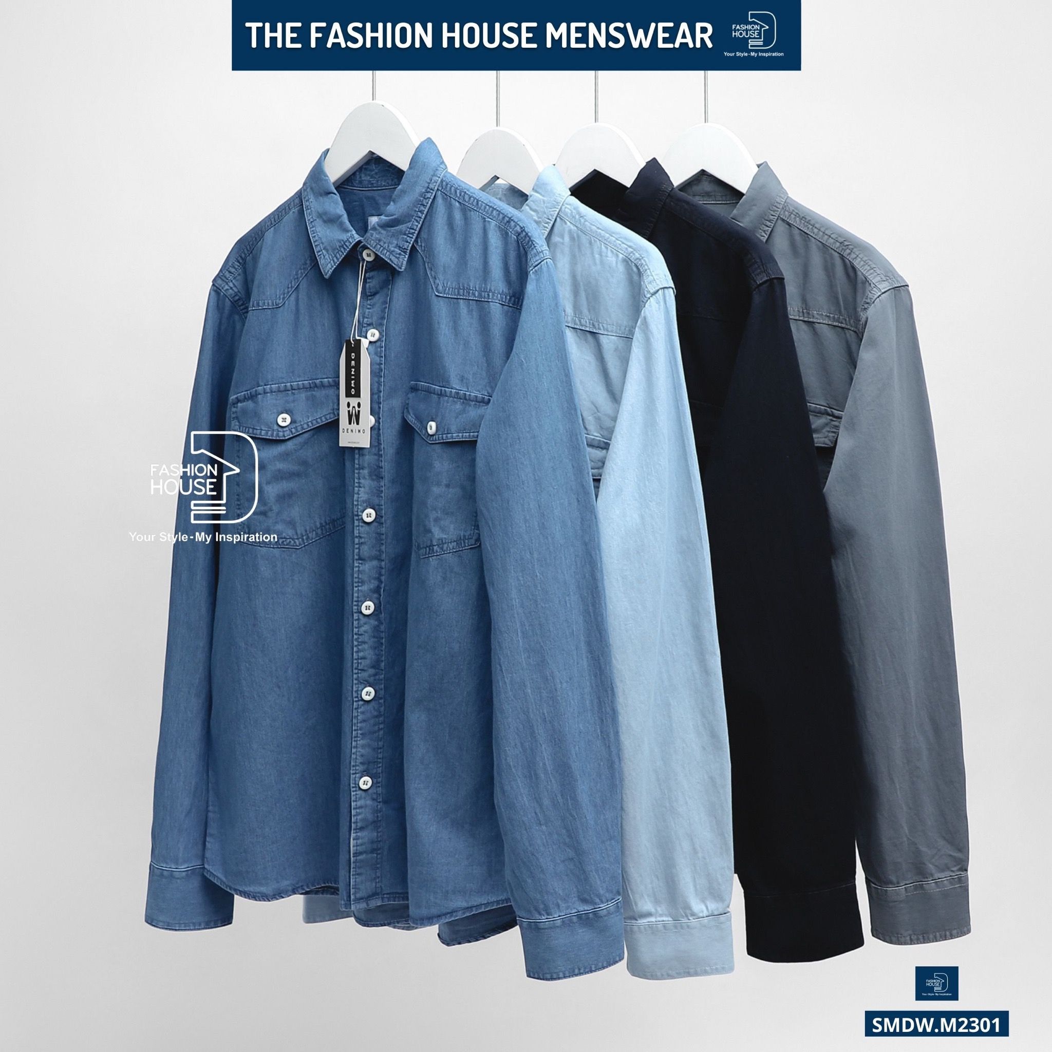 Sơ Mi Dài Tay Denim SMDW.M2301