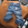 Jean Slim Rách Blue QJDWM4093