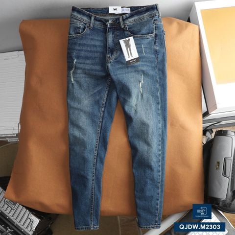  Quần Jean Xước Indigo QJDW.M2303 