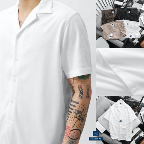  Sơ Mi Tay Ngắn Thun Gân Tổ Ong SMZRVG70 