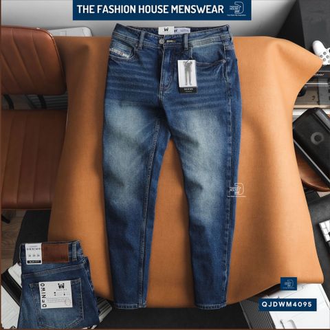  Jean Slim Trơn Dark Blue QJDWM4095 