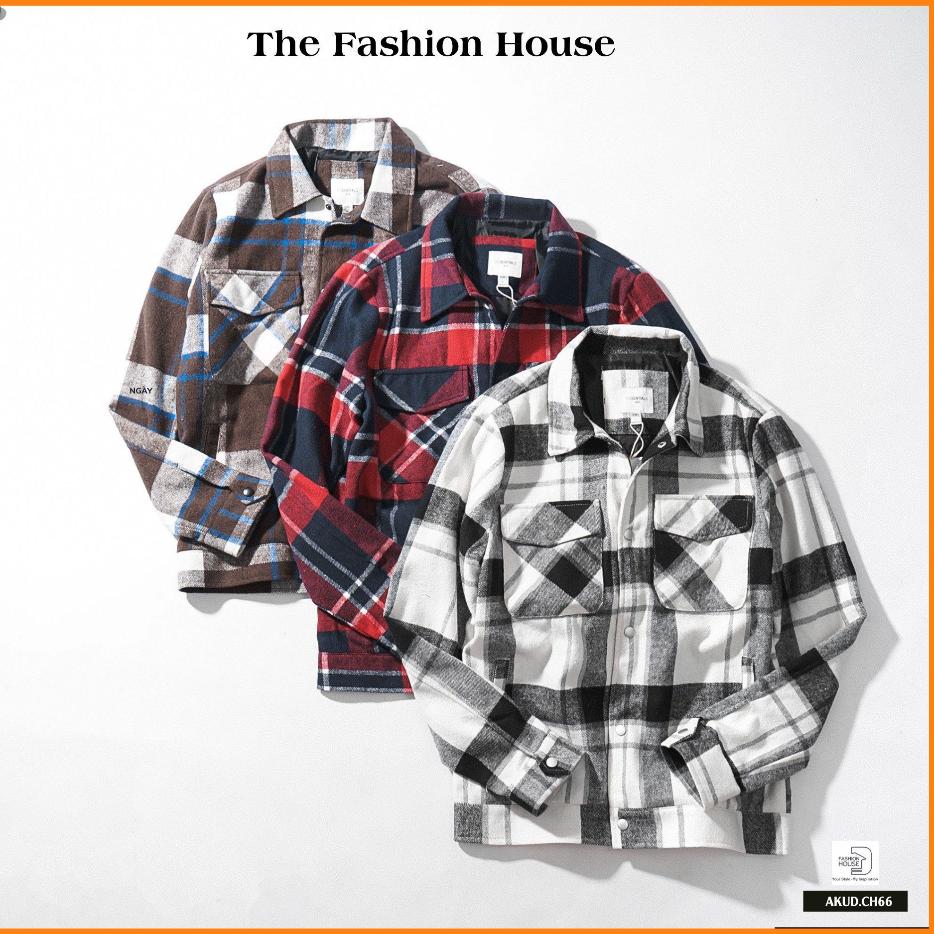 Áo Khoác Caro Dạ AKUD.CH66